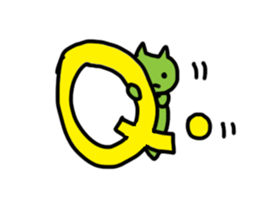 green cats sticker #12128252