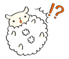 Fluffy Pom Pom Sheep sticker #12130864
