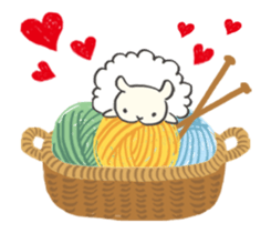 Fluffy Pom Pom Sheep sticker #12130868