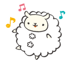 Fluffy Pom Pom Sheep sticker #12130869