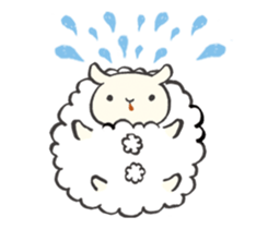 Fluffy Pom Pom Sheep sticker #12130872