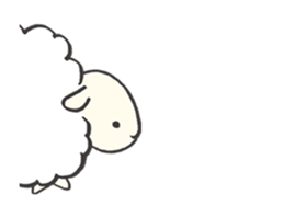 Fluffy Pom Pom Sheep sticker #12130873
