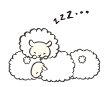 Fluffy Pom Pom Sheep sticker #12130878