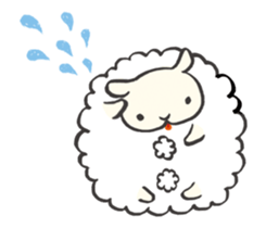 Fluffy Pom Pom Sheep sticker #12130879