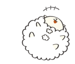 Fluffy Pom Pom Sheep sticker #12130881