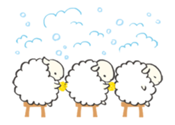 Fluffy Pom Pom Sheep sticker #12130882