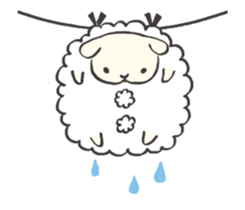 Fluffy Pom Pom Sheep sticker #12130883