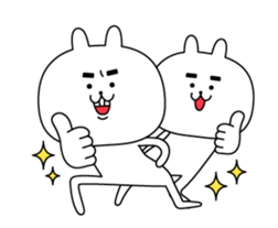 rabbit of the Thick eyebrows (anime) sticker #12132174