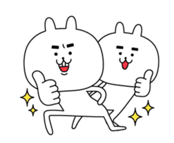 rabbit of the Thick eyebrows (anime) sticker #12132174