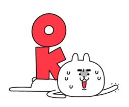 rabbit of the Thick eyebrows (anime) sticker #12132179