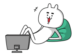 rabbit of the Thick eyebrows (anime) sticker #12132196