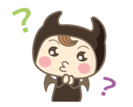 Moving ! Comical devil sticker #12133092