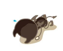 Moving ! Comical devil sticker #12133094