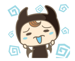 Moving ! Comical devil sticker #12133096