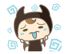 Moving ! Comical devil sticker #12133096
