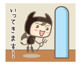 Moving ! Comical devil sticker #12133103