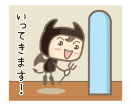 Moving ! Comical devil sticker #12133103