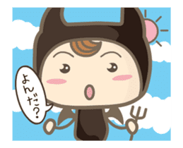 Moving ! Comical devil sticker #12133105