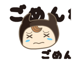 Moving ! Comical devil sticker #12133108