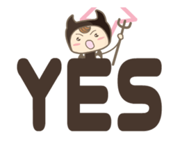 Moving ! Comical devil sticker #12133109