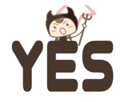 Moving ! Comical devil sticker #12133109