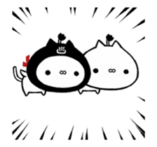 Two ninja cats sticker #12133590