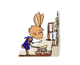 Daily life of rabbit from inba sticker #12134042