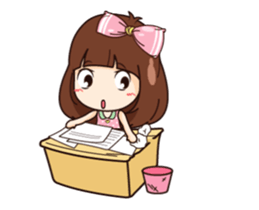 Cute office lady (Duk Dik) sticker #12135599