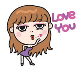 Miss AB Chiao & 3 cats. Part 2 sticker #12138699