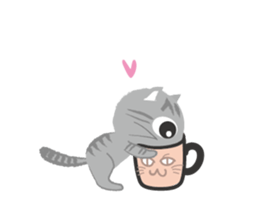 Miss AB Chiao & 3 cats. Part 2 sticker #12138719