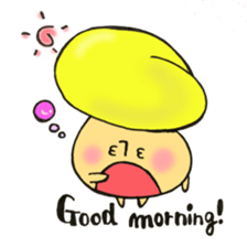 English version, Mr. firewood mushroom,3 sticker #12138726