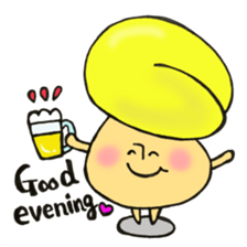 English version, Mr. firewood mushroom,3 sticker #12138728