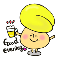 English version, Mr. firewood mushroom,3 sticker #12138728