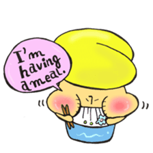 English version, Mr. firewood mushroom,3 sticker #12138733