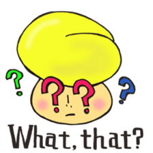 English version, Mr. firewood mushroom,3 sticker #12138738