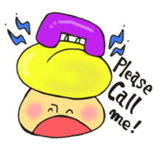 English version, Mr. firewood mushroom,3 sticker #12138739