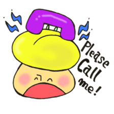 English version, Mr. firewood mushroom,3 sticker #12138739