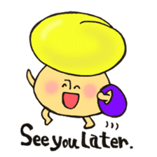 English version, Mr. firewood mushroom,3 sticker #12138744