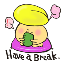 English version, Mr. firewood mushroom,3 sticker #12138747