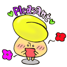 English version, Mr. firewood mushroom,3 sticker #12138749