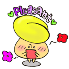 English version, Mr. firewood mushroom,3 sticker #12138749