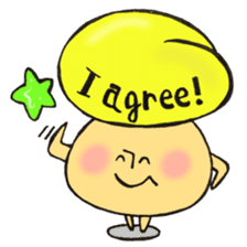 English version, Mr. firewood mushroom,3 sticker #12138751