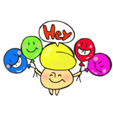 English version, Mr. firewood mushroom,3 sticker #12138758