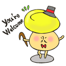 English version, Mr. firewood mushroom,3 sticker #12138759