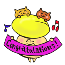 English version, Mr. firewood mushroom,3 sticker #12138763