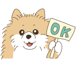 Lovely fluffy Pomeranian sticker #12139648