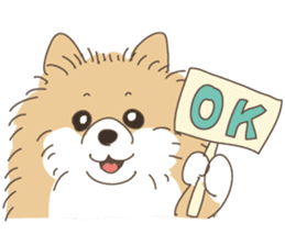 Lovely fluffy Pomeranian sticker #12139648