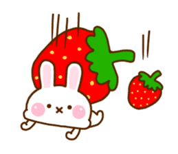 Rabbit Strawberry 10 sticker #12139967
