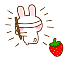 Rabbit Strawberry 10 sticker #12139969