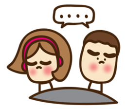 Lovely couple their first love (English) sticker #12140240